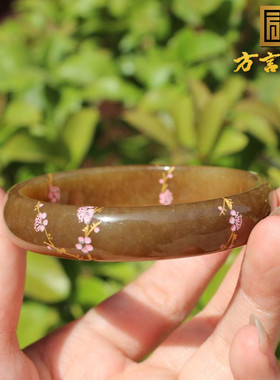 且末老料红糖景泰蓝工艺54m手镯