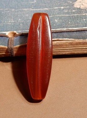 方言和田玉红色包浆高油玛瑙