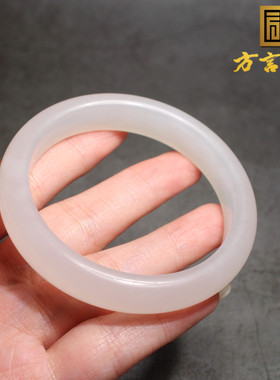 青海老坑料白玉53mm精美优雅手镯