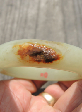 方言名品红皮黄玉籽料豪华手镯