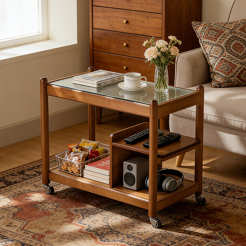 可移动边几小推车茶几客厅家用沙发边柜床头柜小矮桌子收纳置物架,淘宝优惠券,粉丝福利购,淘宝优惠卷