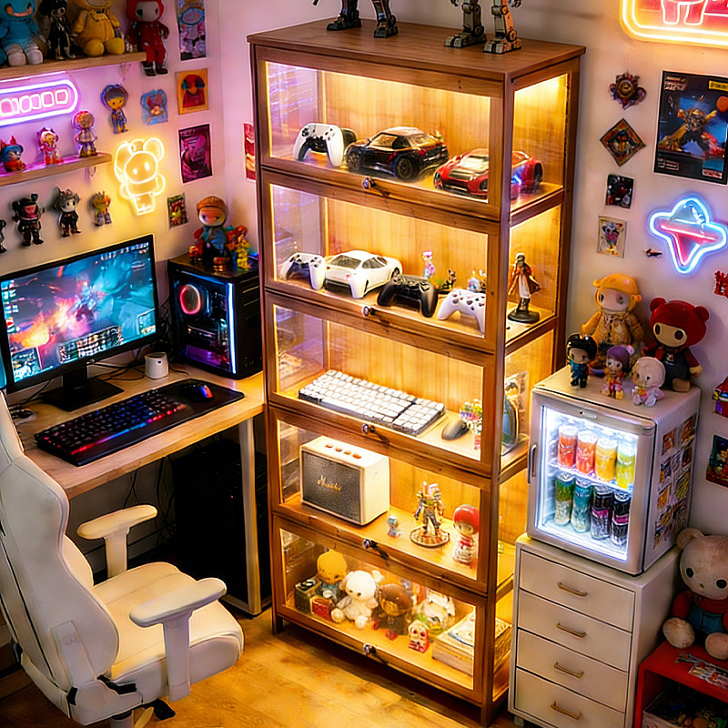 手办展示柜玩具适用乐高模型高达家用透明盲盒收纳盒展示架陈列柜,淘宝优惠券,粉丝福利购,淘宝优惠卷