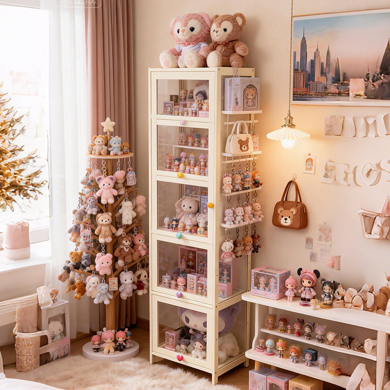 手办展示柜透明痛柜适用乐高模型积木玩具娃娃公仔包包盲盒收纳架,淘宝优惠券,粉丝福利购,淘宝优惠卷