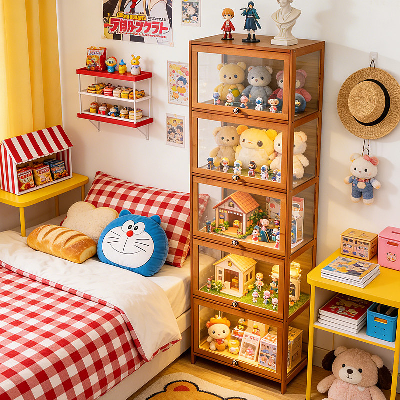 手办展示柜玩具适用乐高模型高达家用透明盲盒收纳盒展示架陈列柜,淘宝优惠券,粉丝福利购,淘宝优惠卷