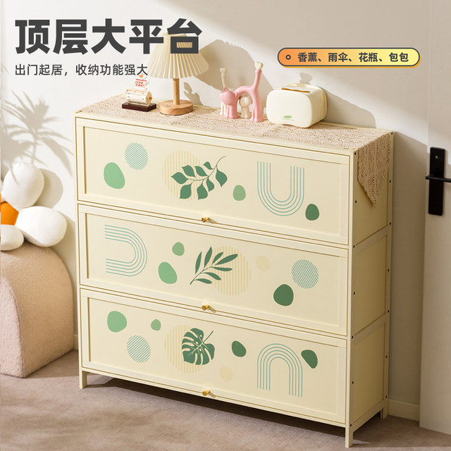 Eleven-dimensional printed door dustproof shoe cabinet