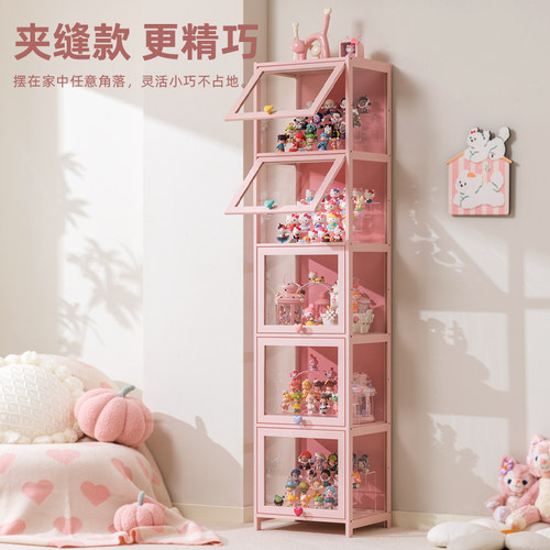 手办展示柜盲盒亚克力展示架非玻璃陈列柜子货架模型玩具娃娃收纳 - 图3