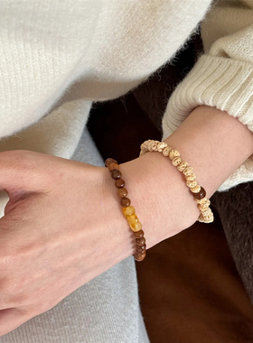 新中式天然文玩库克菩提虎眼石手串合集