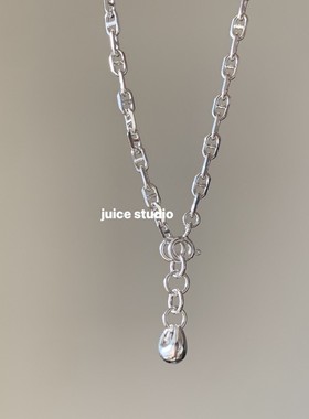 s925银猪鼻子实心小银豆手链