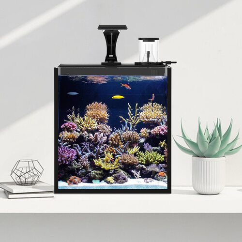 鱼缸背景贴纸水族箱黑色缸外贴自粘底部加厚哑光磨砂造景装饰壁纸 - 图1