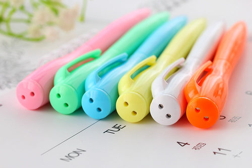 创意时钟计时器电子表 蓝色圆珠笔 签字笔 学生考试笔 钟表笔 - 图0