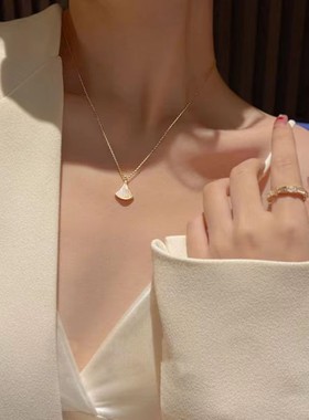 扇子项链女小众设计感高级感