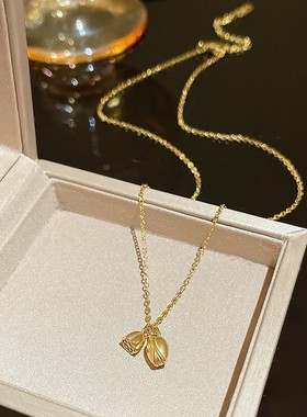 莲藕蓬莱两世欢项链女轻奢小众