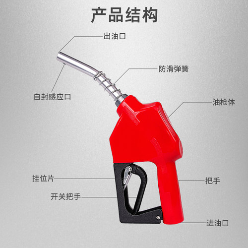 11A120加油枪1寸大口径大流量自动跳枪柴油汽油 甲醇 正星加油机 - 图1