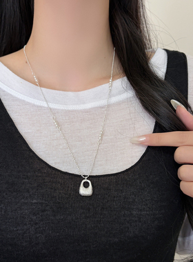 韩系银色小众高级感锁骨链