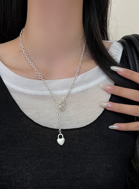 2026新款OT扣爱心锁骨链情侣