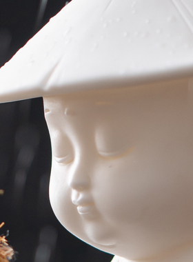 新中式陶瓷人物禅意桌面摆件客厅