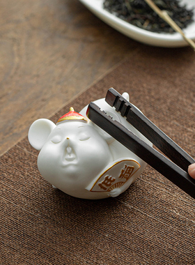 创意萌鼠吉祥物礼品摆件陶瓷客厅