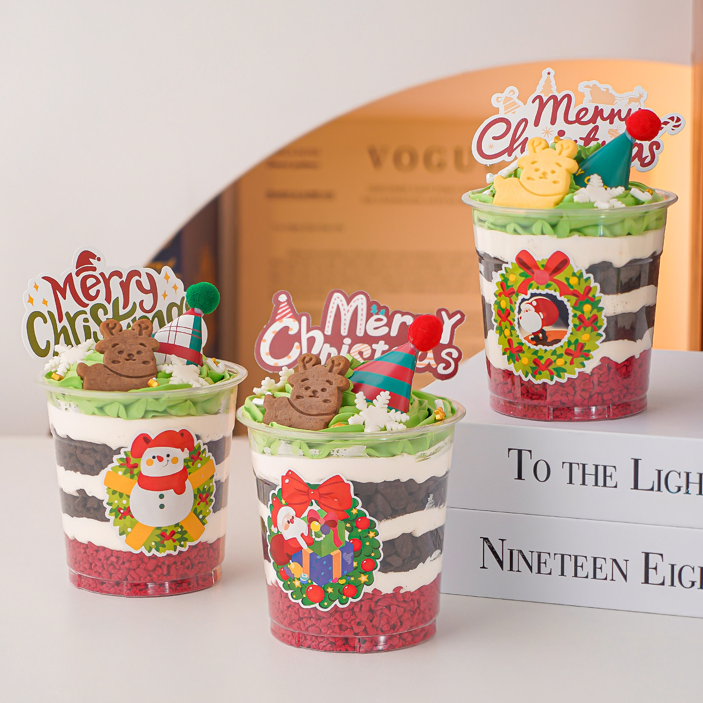 2026圣诞节甜品杯蛋糕装饰迷你毛球帽圣诞老人雪人麋鹿贴纸插件,淘宝优惠券,粉丝福利购,淘宝优惠卷