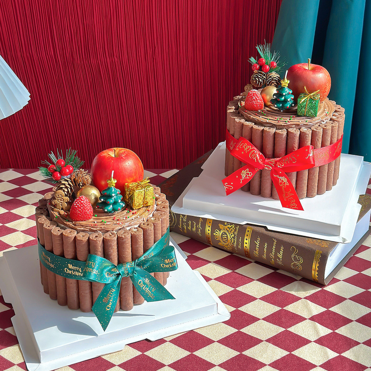 2026圣诞节森系蛋糕装饰巧克力棒围边圣诞树蜡烛平安夜丝带配件,淘宝优惠券,粉丝福利购,淘宝优惠卷