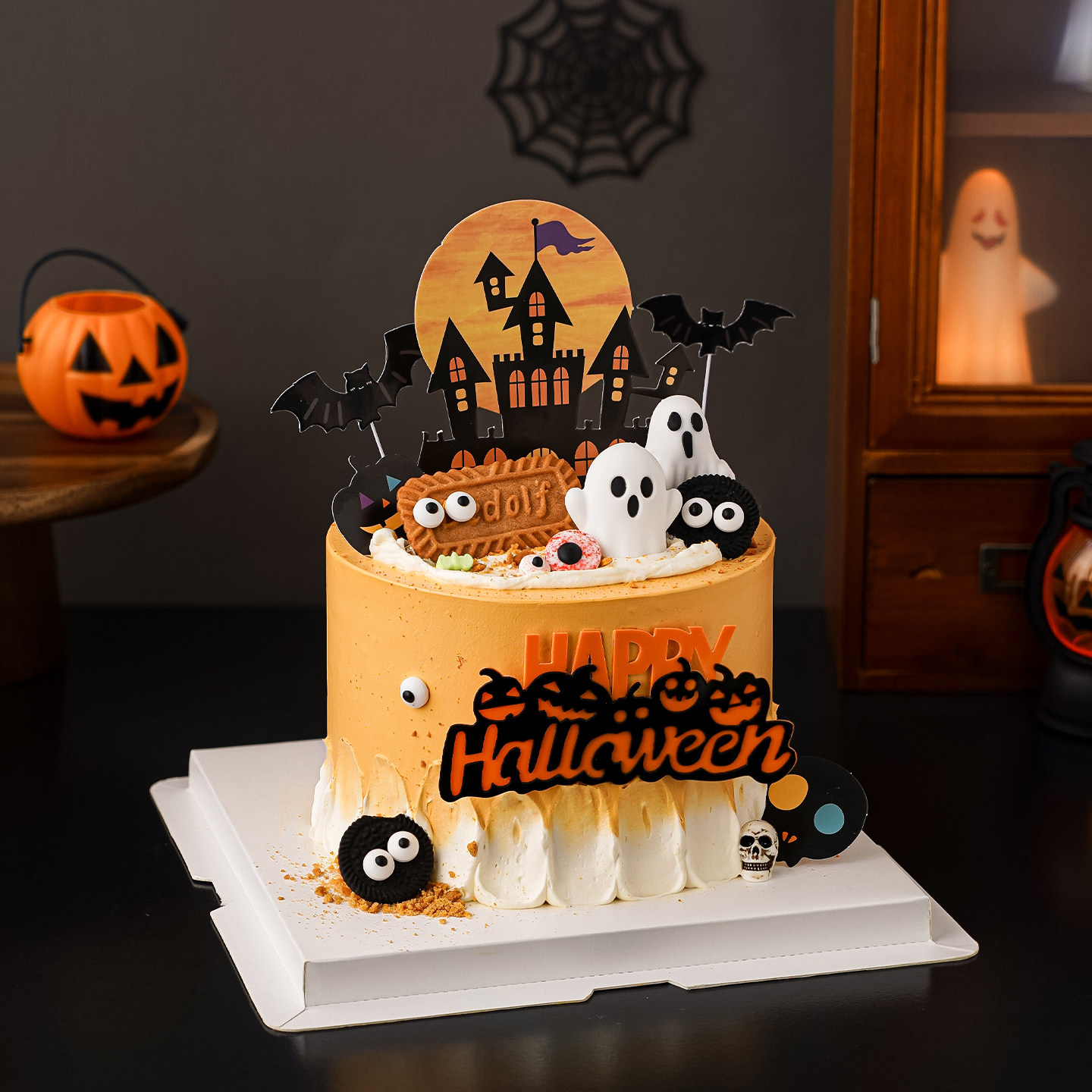 2025万圣节幽灵蛋糕装饰南瓜城堡骷髅插件亚克力万圣节快乐装扮,淘宝优惠券,粉丝福利购,淘宝优惠卷