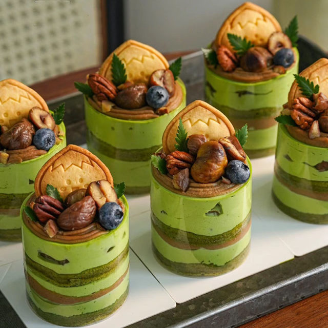 Internet celebrity small chestnut biscuit cake decoration chestnut pine cone squirrel diy cake dessert ornaments decoration