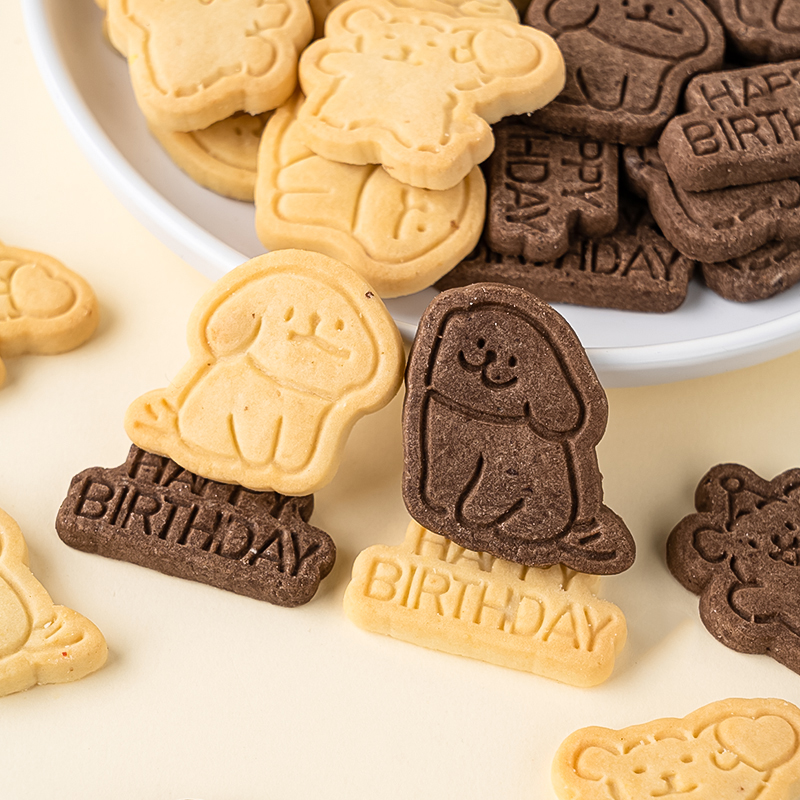 Internet celebrity line puppy biscuit cake decoration cup dessert cake decoration hot milk baby snacks for children