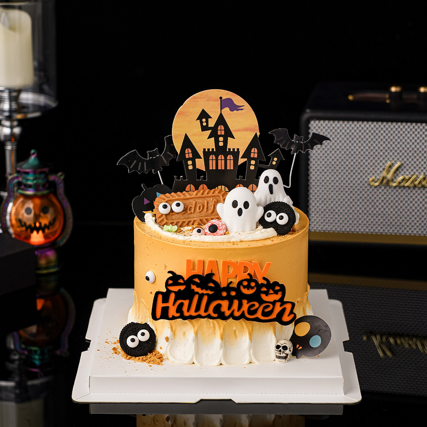 2025万圣节幽灵蛋糕装饰南瓜城堡骷髅插件亚克力万圣节快乐装扮,淘宝优惠券,粉丝福利购,淘宝优惠卷