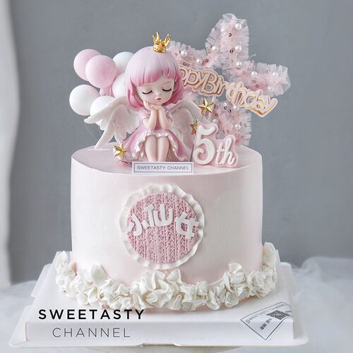 蜜雪儿公主烘焙蛋糕装饰摆件少女心生日派对可爱天使女孩装扮插件 - 图1