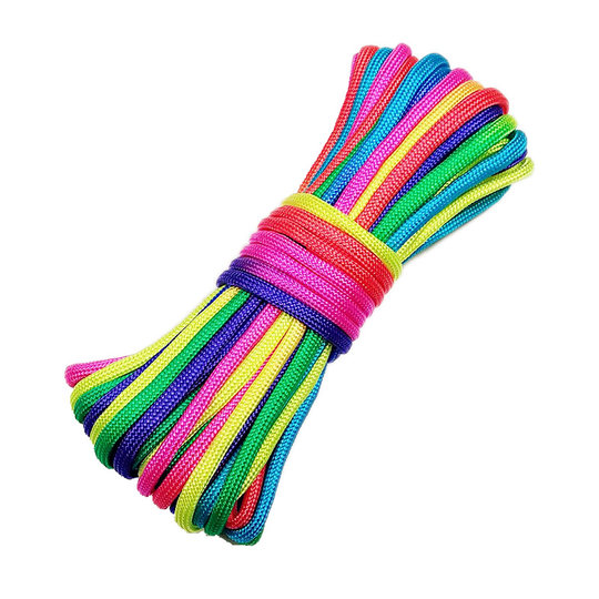 4mm和2mm七彩色伞绳 渐变色绳子 彩色伞绳 手链手环挂件 编织绳