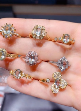 镶嵌戒指空托925宝石裸石