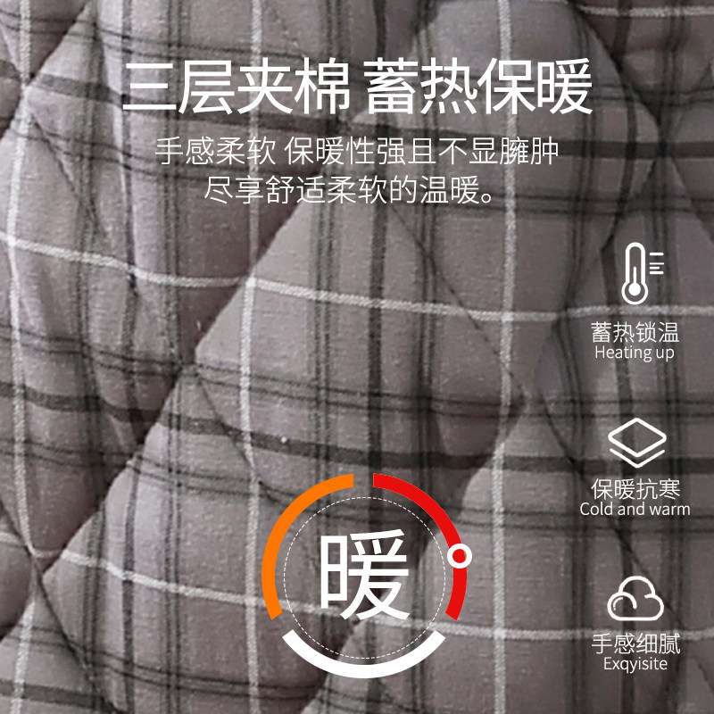 浪莎睡袍男士冬季三层加厚针织夹棉睡衣保暖开衫中长款浴袍家居服,淘宝优惠券,粉丝福利购,淘宝优惠卷