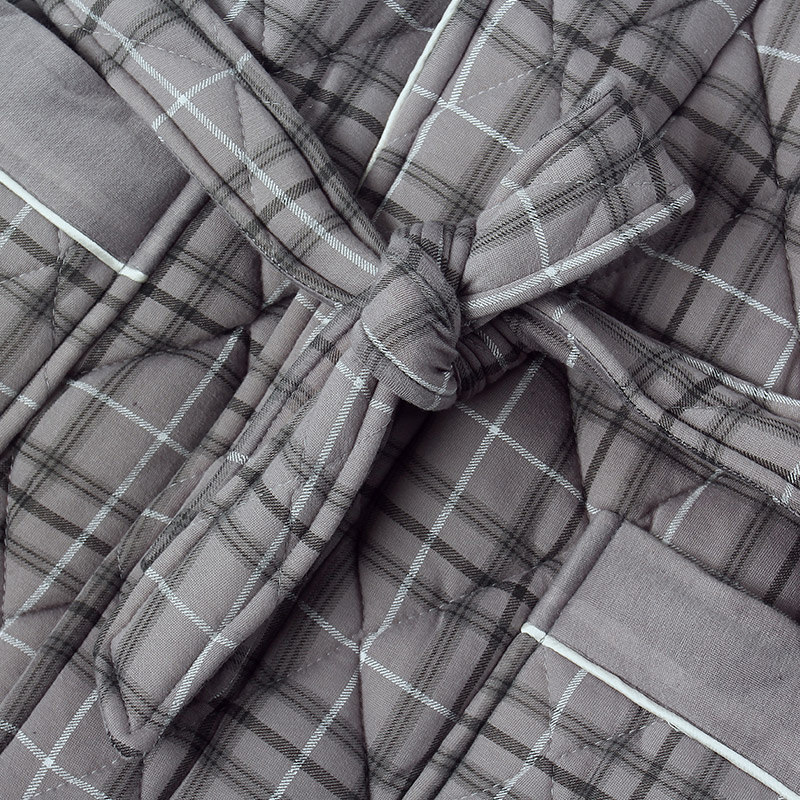 浪莎睡袍男士冬季三层加厚针织夹棉睡衣保暖开衫中长款浴袍家居服,淘宝优惠券,粉丝福利购,淘宝优惠卷