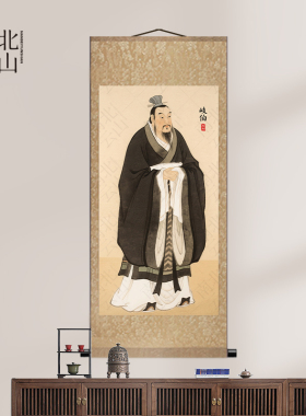 岐伯医圣画像中医养生药馆诊所画