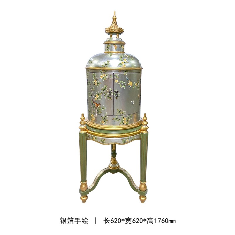 法式别墅古典餐厅客厅墙角装饰柜美式艺术手绘拐角柜圆形古董柜,淘宝优惠券,粉丝福利购,淘宝优惠卷