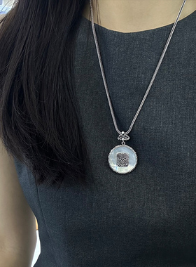 黄财神吊坠纯银白贝千手观音新款