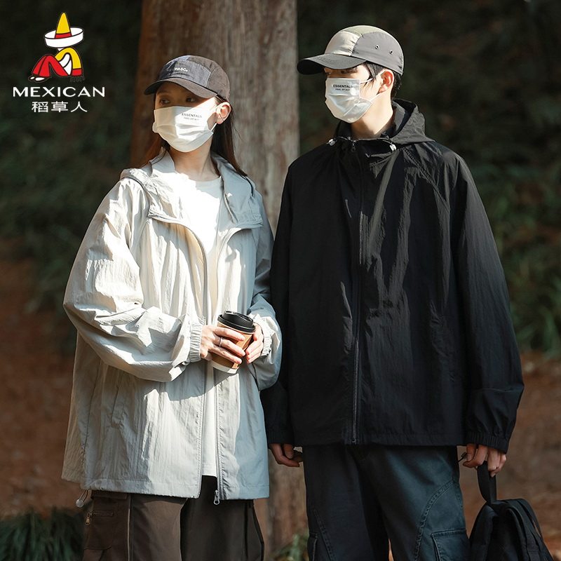 稻草人夏户外冰丝山系防晒衣男款夏季情侣防晒服女士防紫外线透气