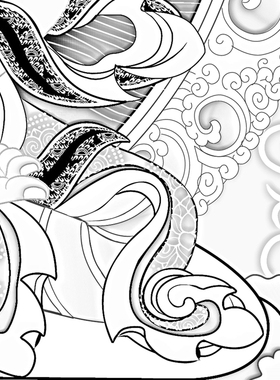 工笔画白描底稿唐卡财源天母线描