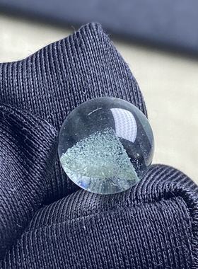 天然水晶绿幽灵银山金字塔吊坠圆珠DIY幽灵单珠饰品项链9.5mm