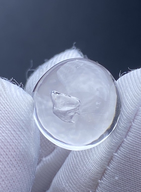 天然水晶水胆吊坠裸石蛋面DIY水晶饰品可做戒指一物一图