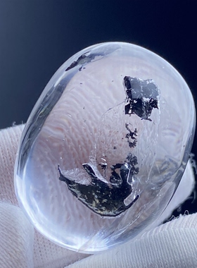 天然水晶黑流沙水胆吊坠裸石男女款水胆项链饰品挂坠 一物一图