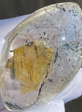 天然水晶包裹体黑铁矿吊坠裸石铁矿晶中晶项坠挂坠毛衣链一物一图