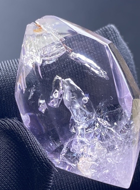 天然紫水晶水胆吊坠裸石男女款水胆随形项链饰品一物一图