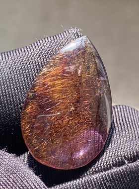 天然水晶黄超七吊坠裸石DIY紫发项链饰品挂坠 一物一图