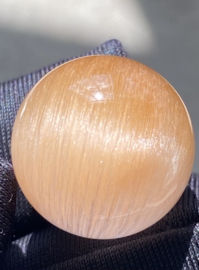 天然水晶顺发黄兔毛吊坠圆珠DIY兔毛水晶饰品项链17.5mm一物一图