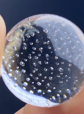 天然水晶满天星水胆吊坠圆珠DIY水胆项链饰品挂坠19mm一物一图