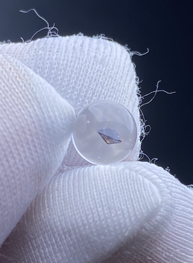天然水晶包裹体矿石吊坠圆珠DIY水晶单珠饰品可做戒指6mm一物一图