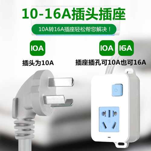 纯铜大功率空调取暖器油烟机电磁炉专用排插排接线板带开关延长线 - 图0