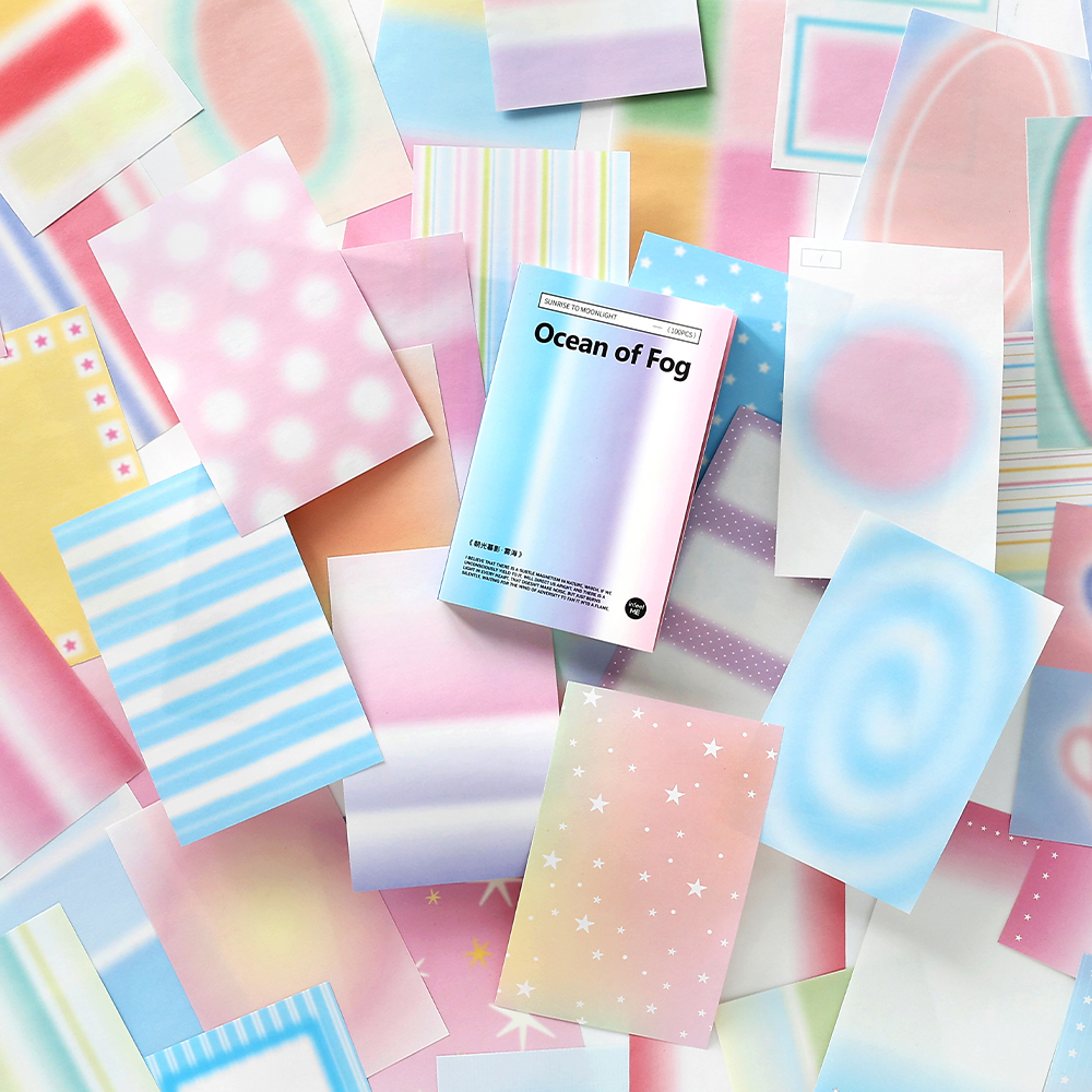 infeelme朝光暮影便签本复古手工素材纸手账拼贴手帐便签背景纸 - 图2