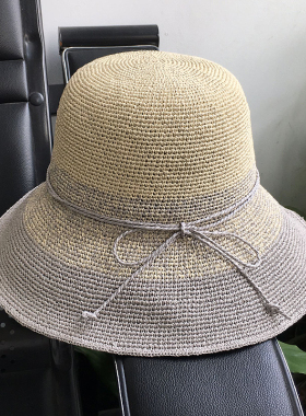 高品质拉拉草夏天防晒遮阳帽大檐