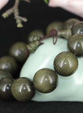 天然阴沉木手串男佛珠念珠手链108颗金丝楠炭化民族风老料文玩